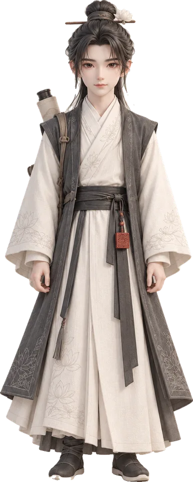 数字人莲小像 · AI 生成，莲定稿
